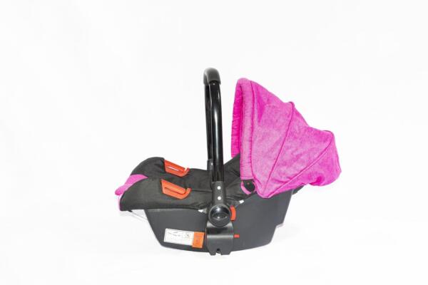 Coche Para Bebé + Silla Para Carro Fucsia - Imagen 4
